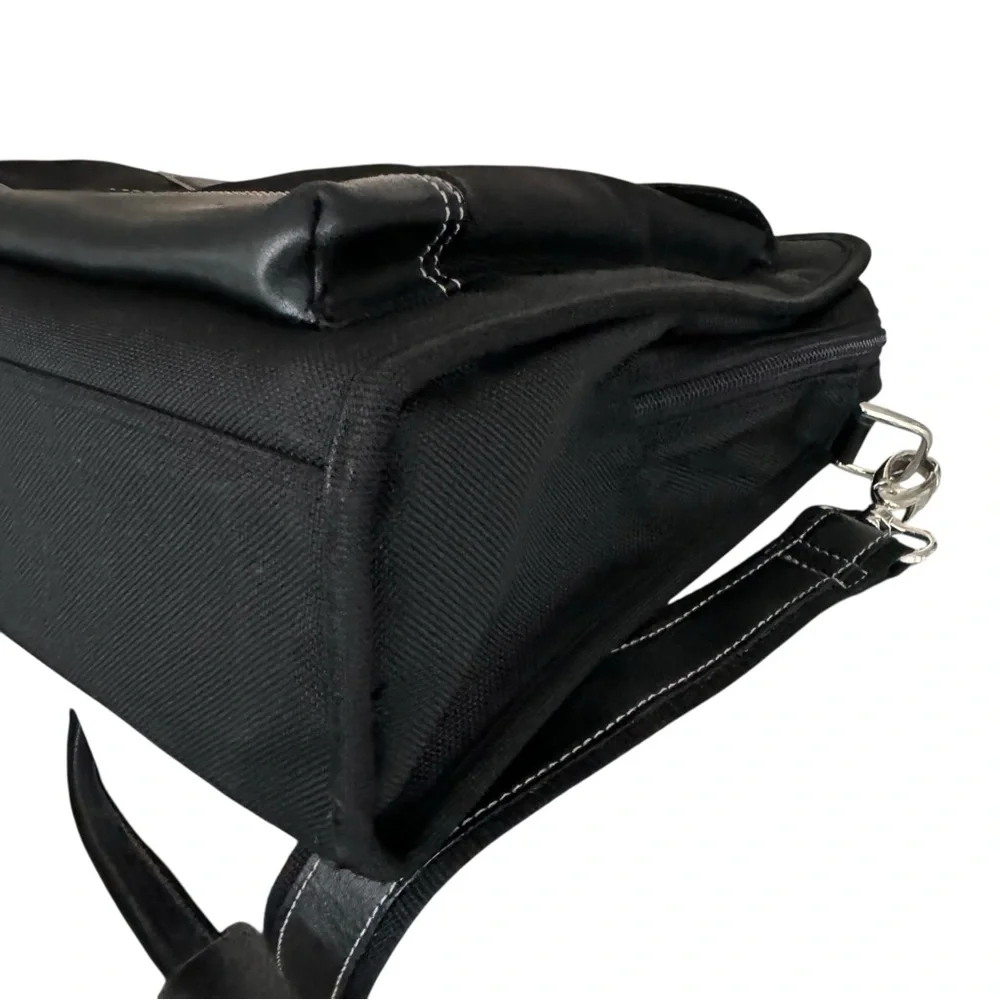 Franklin Covey Laptop Bag Briefcase Black Leather
